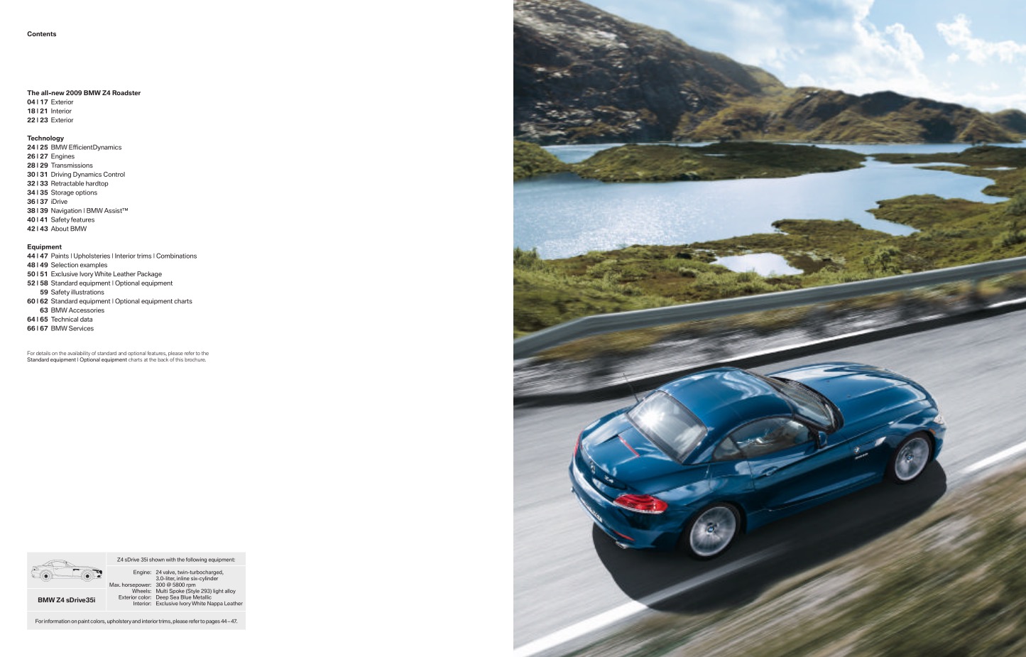 2009 BMW Z4 Brochure Page 9